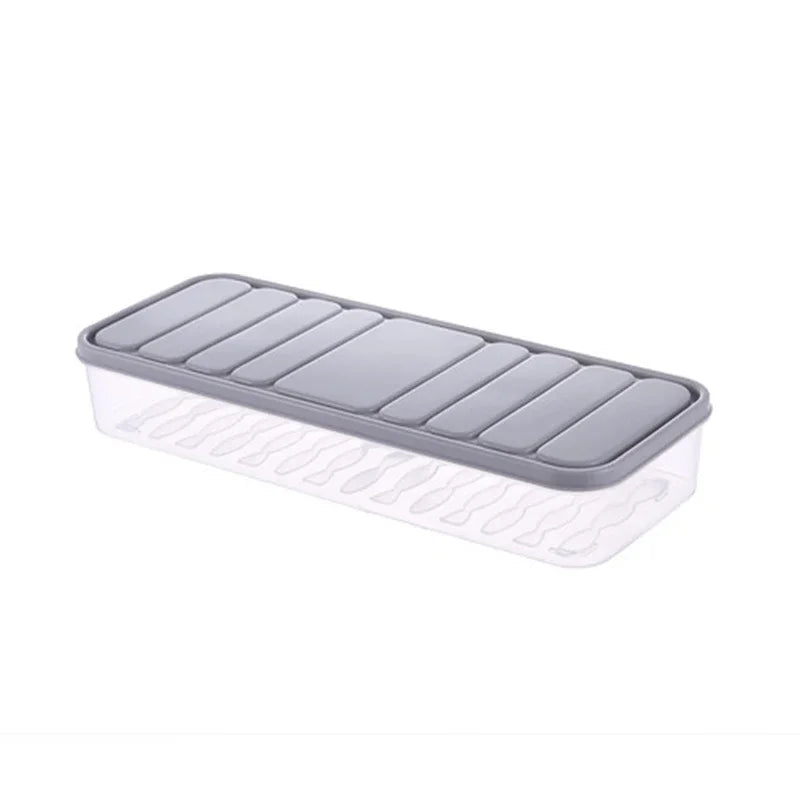 Freezer Dumpling Box Food Storage Container Stackable Food Saver Box with Lid Square Plastic Single-Layer Sealed Transparent Box