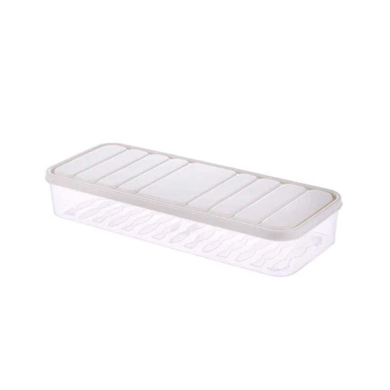 Freezer Dumpling Box Food Storage Container Stackable Food Saver Box with Lid Square Plastic Single-Layer Sealed Transparent Box