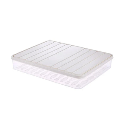 Freezer Dumpling Box Food Storage Container Stackable Food Saver Box with Lid Square Plastic Single-Layer Sealed Transparent Box