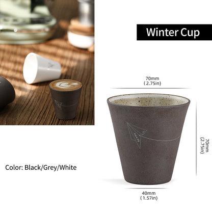 120Ml Ceramic Coffee Cups Set Delicate Espresso Wine Mugs Dishwasher and Microwave Safe Home Barista Accessories