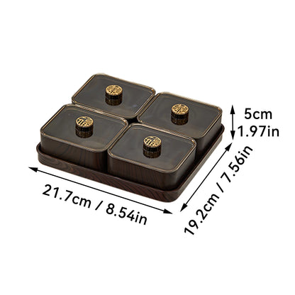 2/4/6 Grids Food Storage Box Moisture-Proof Nut, Dried Fruit, Candy Box Fruit Storage Container for Christmas New Year