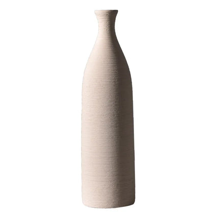 Nordic Retro Brushed Ceramic Vase Ornaments Living Room Bedroom Wine Cabinet Desktop Flower Arrangement Vases Wedding Decoration