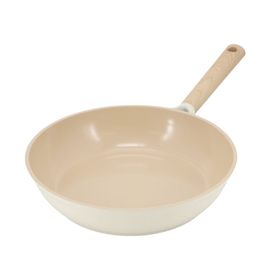 Gibson Elite Folkstone 10 Inch Ceramic Nonstick Cast Aluminum Frypan in Beige-0