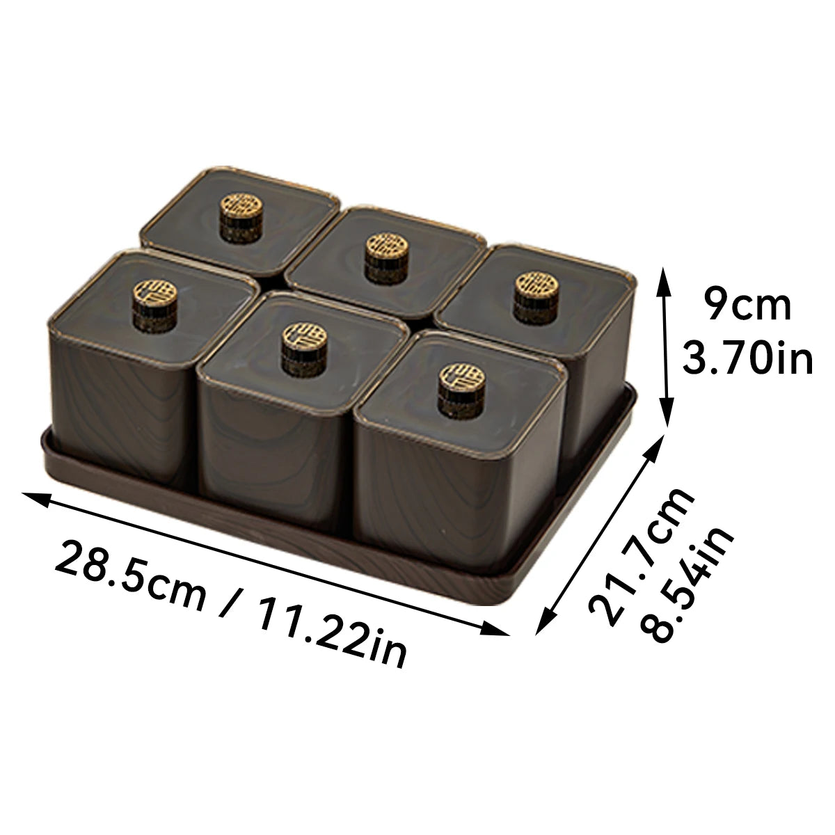 2/4/6 Grids Food Storage Box Moisture-Proof Nut, Dried Fruit, Candy Box Fruit Storage Container for Christmas New Year