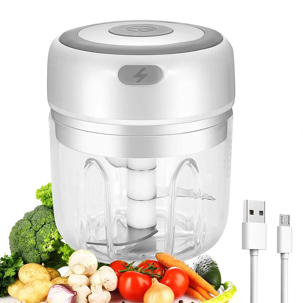 Vibe Geeks Automatic Mini Electric Food Chopper Portable Food Processor- USB Charging-1