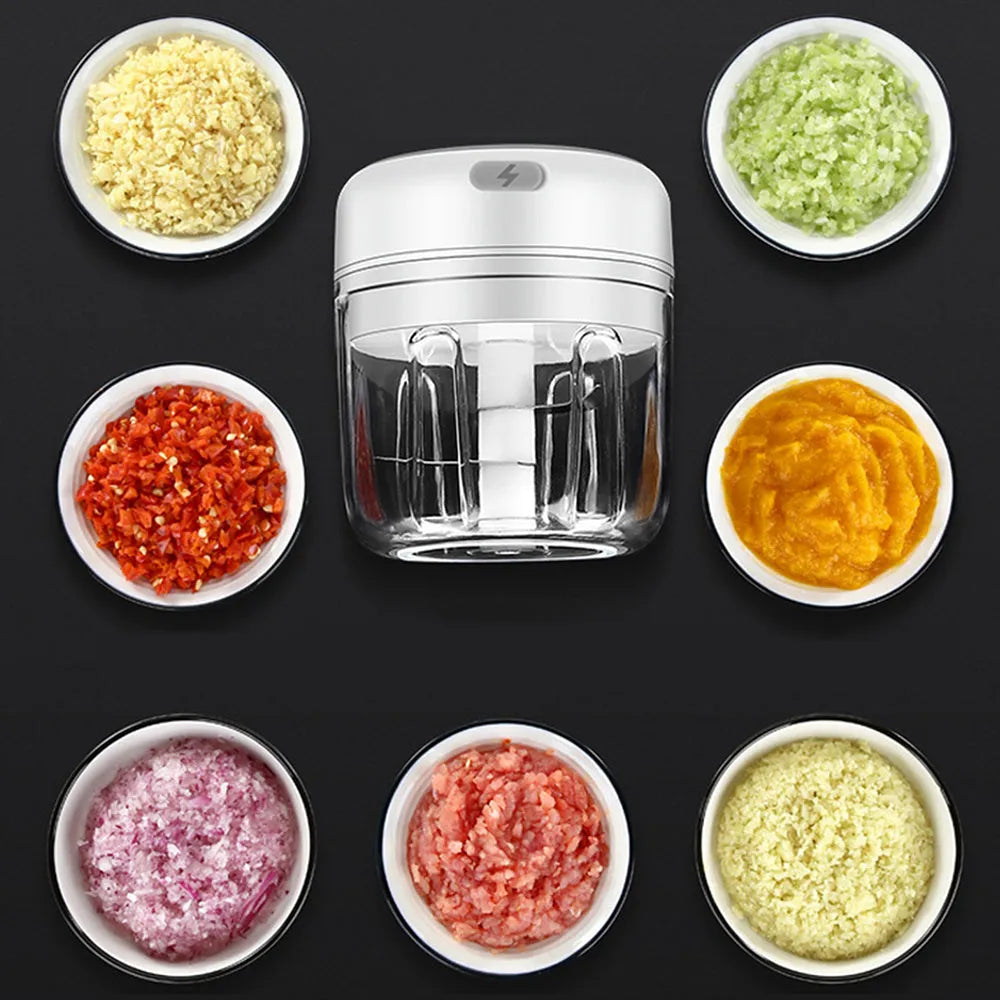 Vibe Geeks Automatic Mini Electric Food Chopper Portable Food Processor- USB Charging-3