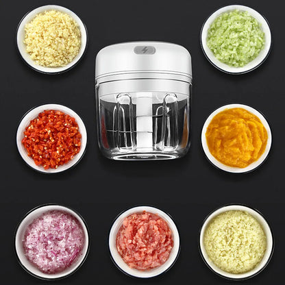 Vibe Geeks Automatic Mini Electric Food Chopper Portable Food Processor- USB Charging-3
