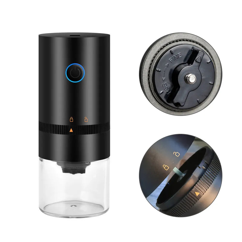 Vibe Geeks USB Type C Rechargeable Portable Electric Coffee Bean Grinder-4