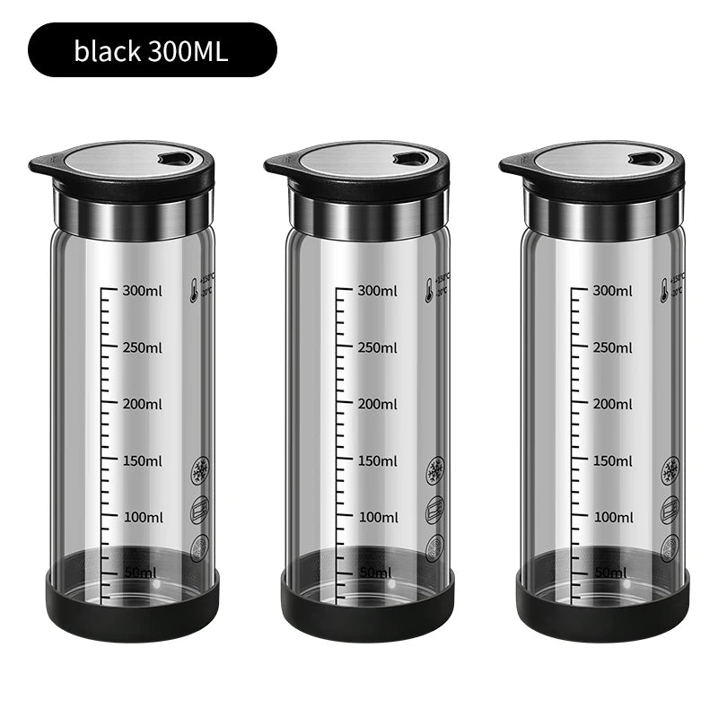High Borosilicate Glass Seasoning Bottle,Outdoor Barbecue Spice Portioning Bottle,Kitchen Spice Pepper Seasoning Jar Tool