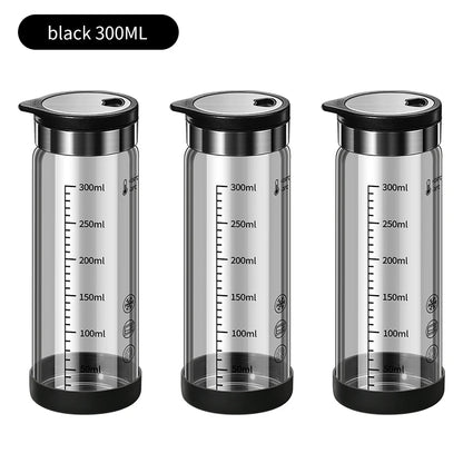 High Borosilicate Glass Seasoning Bottle,Outdoor Barbecue Spice Portioning Bottle,Kitchen Spice Pepper Seasoning Jar Tool