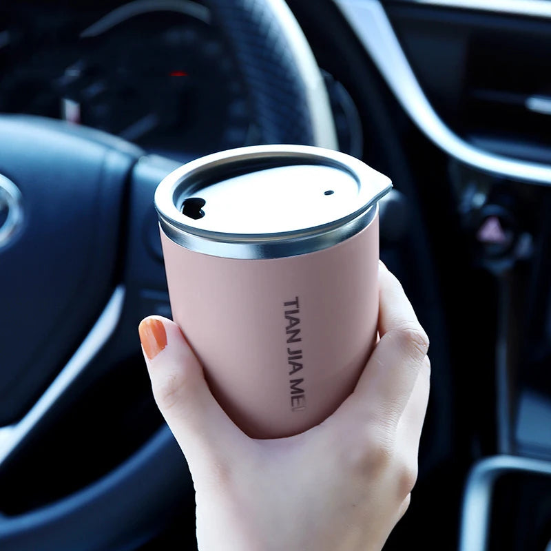 Thermal Mug Beer Cups 300Ml Stainless Steel Thermos for Tea Coffee Water Bottle Vacuum Insulated Leakproof with Lids Drinkware
