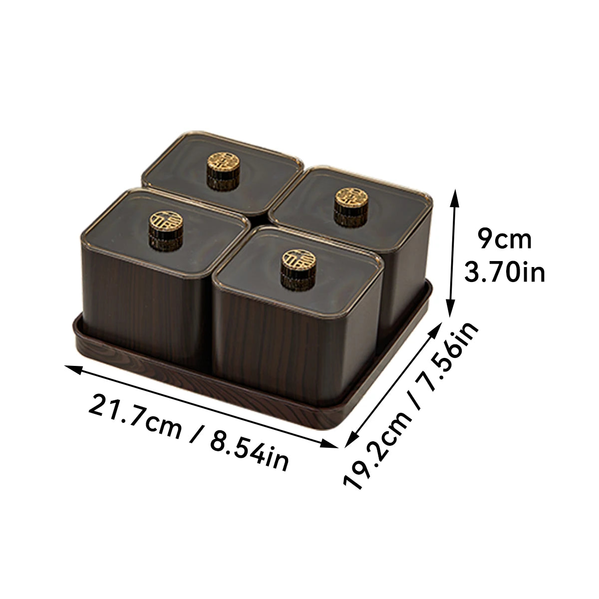 2/4/6 Grids Food Storage Box Moisture-Proof Nut, Dried Fruit, Candy Box Fruit Storage Container for Christmas New Year