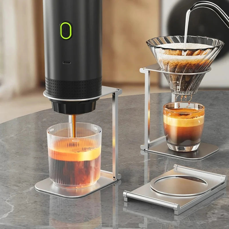 At63-Foldable Coffee Drip Holder Pour over Dripper Stand Aluminum Espresso Coffee Machine Support Stand Coffee Dripper Rack
