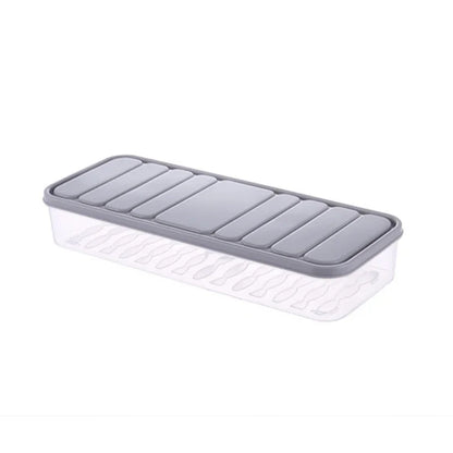 Freezer Dumpling Box Food Storage Container Stackable Food Saver Box with Lid Square Plastic Single-Layer Sealed Transparent Box