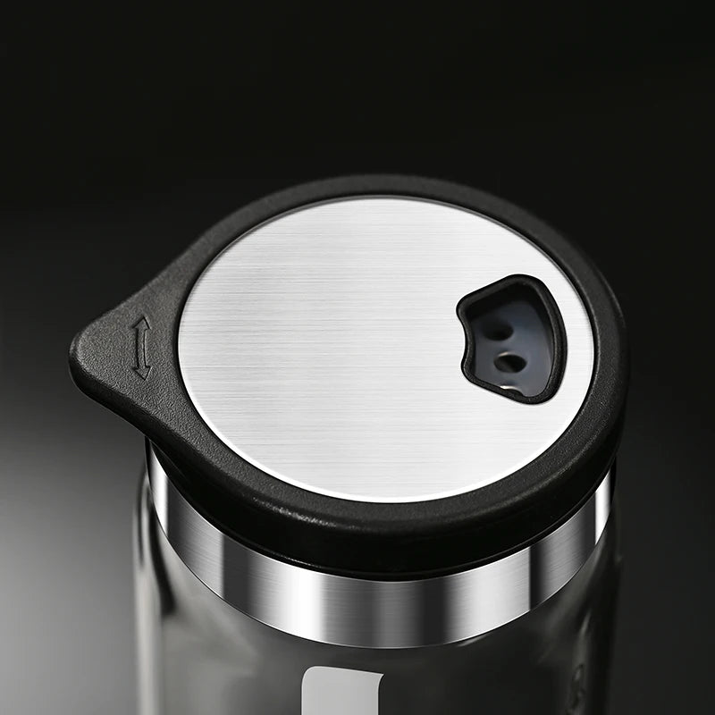 High Borosilicate Glass Seasoning Bottle,Outdoor Barbecue Spice Portioning Bottle,Kitchen Spice Pepper Seasoning Jar Tool