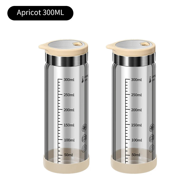 High Borosilicate Glass Seasoning Bottle,Outdoor Barbecue Spice Portioning Bottle,Kitchen Spice Pepper Seasoning Jar Tool