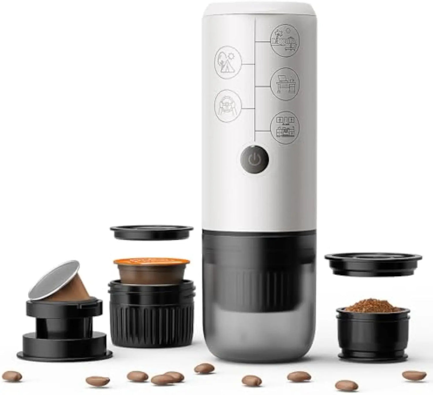 3-In-1 Portable Espresso Machine with NO Heating Function, Type-C Charging Electric Espresso Maker, 17 Bar Mini Coffee Maker For