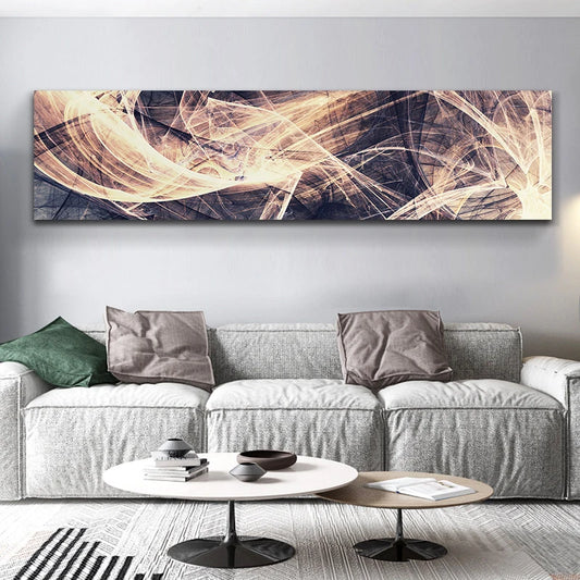 Modern Abstract Art Oil Painting on Canvas Poster Print Wall Art Colorful Abstract Line Pictures for Living Room Decor No Frame