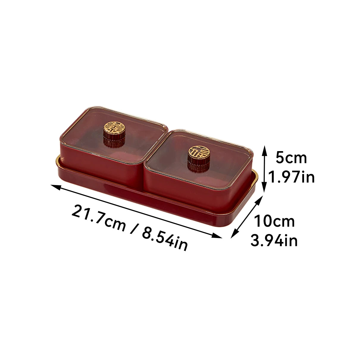 2/4/6 Grids Food Storage Box Moisture-Proof Nut, Dried Fruit, Candy Box Fruit Storage Container for Christmas New Year