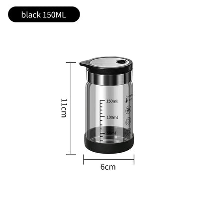High Borosilicate Glass Seasoning Bottle,Outdoor Barbecue Spice Portioning Bottle,Kitchen Spice Pepper Seasoning Jar Tool