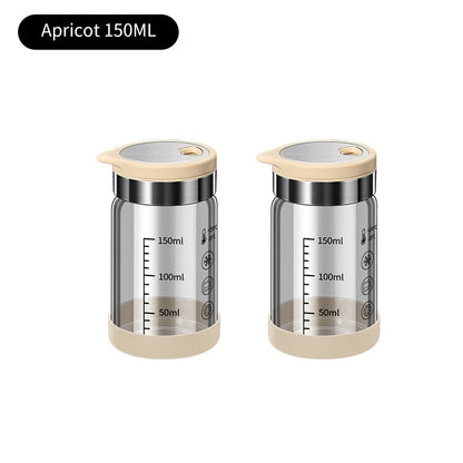 High Borosilicate Glass Seasoning Bottle,Outdoor Barbecue Spice Portioning Bottle,Kitchen Spice Pepper Seasoning Jar Tool