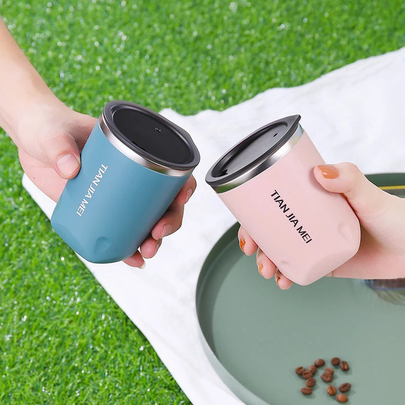 Thermal Mug Beer Cups 300Ml Stainless Steel Thermos for Tea Coffee Water Bottle Vacuum Insulated Leakproof with Lids Drinkware