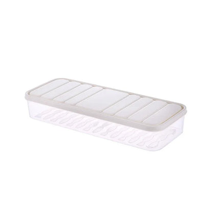 Freezer Dumpling Box Food Storage Container Stackable Food Saver Box with Lid Square Plastic Single-Layer Sealed Transparent Box