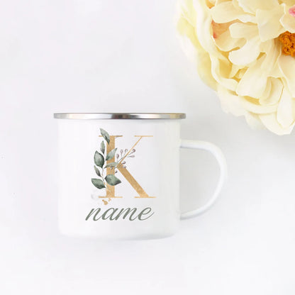 Floral Initial Name Cup Custom Name Tea Coffee Hot Chocolate Mug Bride Bridesmaid Mothers Day Christmas Gift for Her