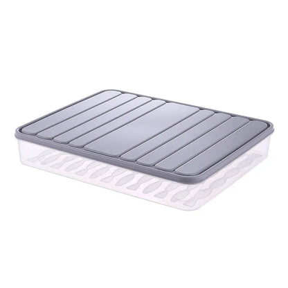 Freezer Dumpling Box Food Storage Container Stackable Food Saver Box with Lid Square Plastic Single-Layer Sealed Transparent Box