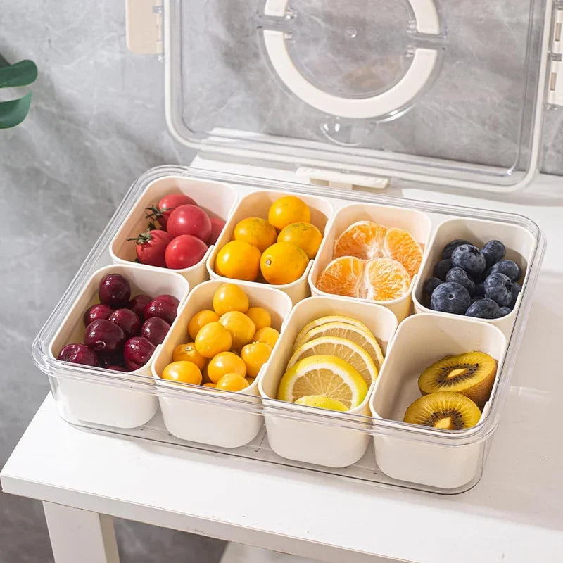 Kitchen Seasoning Storage Box Spice Box Integrated Multi Grid Storage Sealed Tank Moisture-Proof Salt Tank Kitchen Supplies Tool