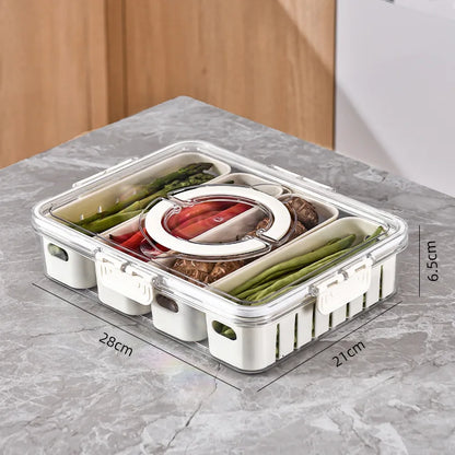 Kitchen Seasoning Storage Box Spice Box Integrated Multi Grid Storage Sealed Tank Moisture-Proof Salt Tank Kitchen Supplies Tool