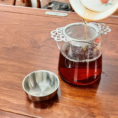 1Pc Tea Strainer Double Ear Fine Mesh Stainless Steel Spice Infuser Filter Tea Maker Teaware Kitchen Accessories