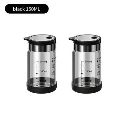 High Borosilicate Glass Seasoning Bottle,Outdoor Barbecue Spice Portioning Bottle,Kitchen Spice Pepper Seasoning Jar Tool