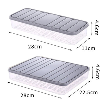 Freezer Dumpling Box Food Storage Container Stackable Food Saver Box with Lid Square Plastic Single-Layer Sealed Transparent Box