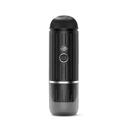 Portable Electric Coffee Maker,Mini Italian Capsule Coffee Machine,Hot/Cold Woter and Capsule/Ground Coffee,Hiking/Camping