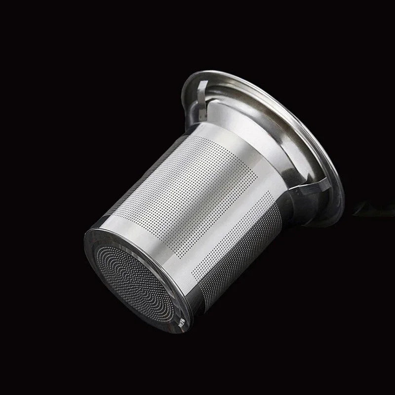 Heat Resistant Glass Teapot with Stainless Steel Coffee Infuser Heated Container Tea Pot Good Clear Kettle Square Filter Baskets