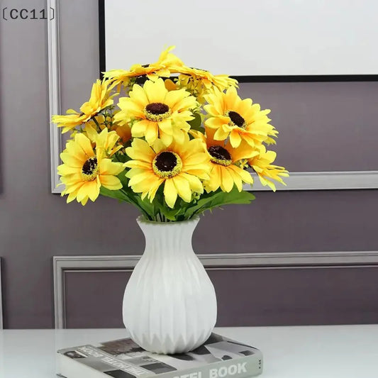 〔Cc11〕Nordic Flower Vase Imitation Ceramic Plastic Flower Vase Living Room Desktop Decoration Wedding Centerpiece Arrangement