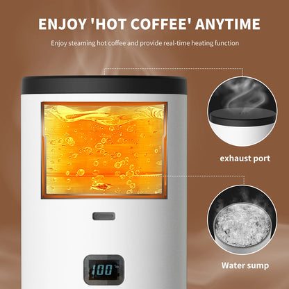 3-In-1 Portable Electric Coffee Maker Capsule Coffee Grinder Travel Coffee Maker with Cordless Heating for Car and Home Camping