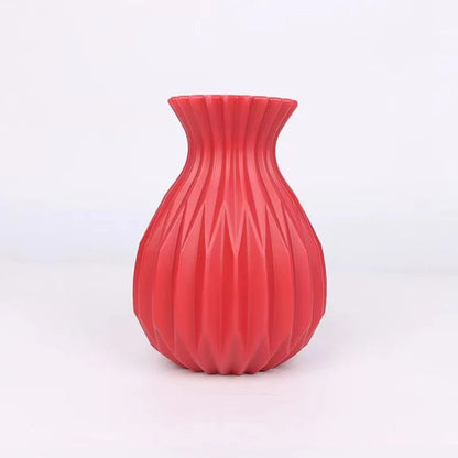 〔Cc11〕Nordic Flower Vase Imitation Ceramic Plastic Flower Vase Living Room Desktop Decoration Wedding Centerpiece Arrangement