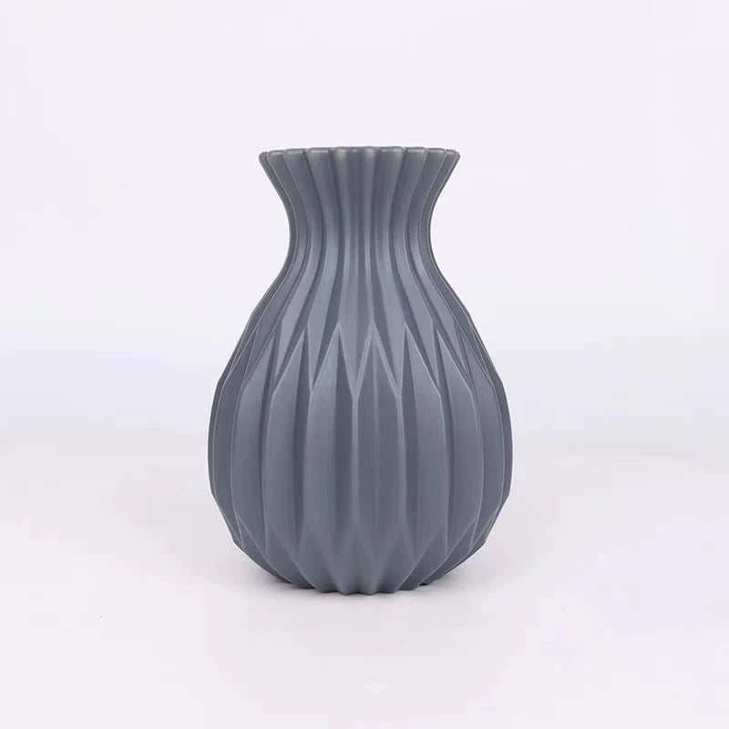 〔Cc11〕Nordic Flower Vase Imitation Ceramic Plastic Flower Vase Living Room Desktop Decoration Wedding Centerpiece Arrangement