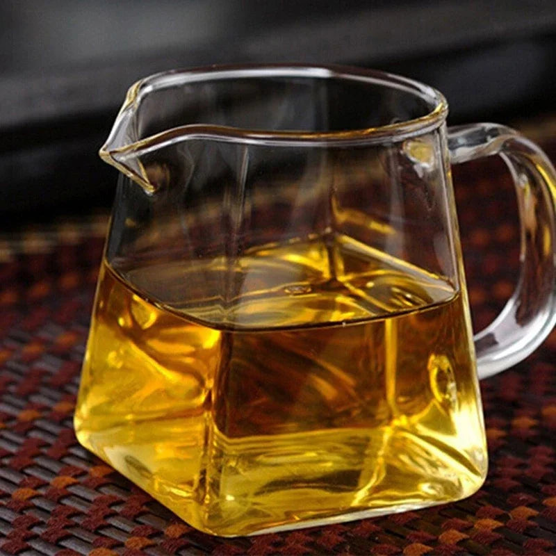 Heat Resistant Glass Teapot with Stainless Steel Coffee Infuser Heated Container Tea Pot Good Clear Kettle Square Filter Baskets