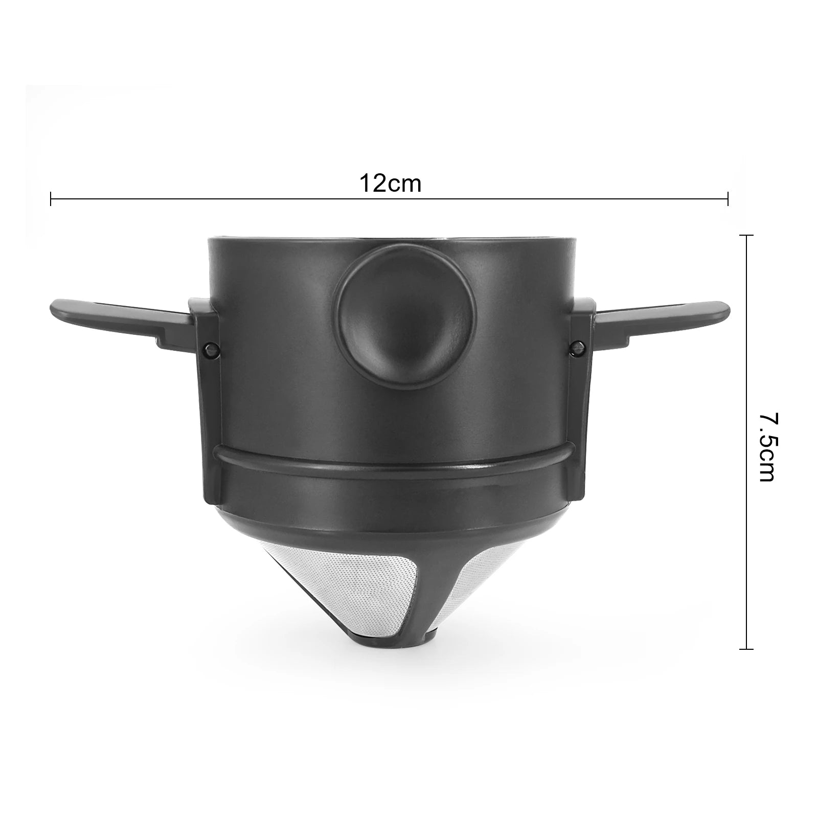 Portable Coffee Filter Reusable Coffee Funnel Stainless Steel Cone Coffee Dripper Brewing Tools Paperless Pour over Tea Holder