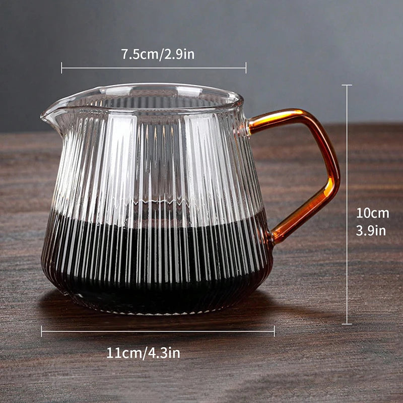 Clear Glass Coffee Carafe, Diamond Shaped Coffee Pot with Reusable Coffee Filter Cup, Standard Glass Coffee Pot