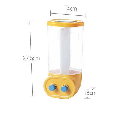 2/4/6L Food Grains Storage Box Tank Sealed Moisture Proof Rice Buckets Wall Mounted Organizer Kitchen Bulk Classified Container