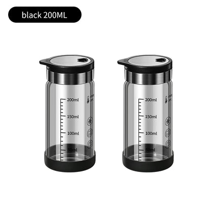 High Borosilicate Glass Seasoning Bottle,Outdoor Barbecue Spice Portioning Bottle,Kitchen Spice Pepper Seasoning Jar Tool