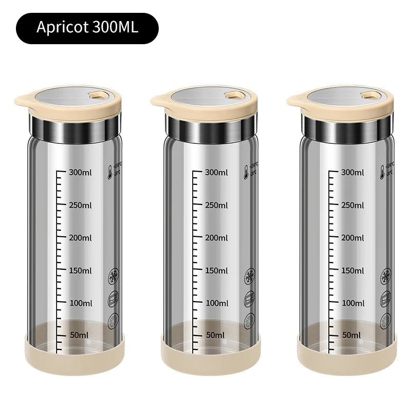 High Borosilicate Glass Seasoning Bottle,Outdoor Barbecue Spice Portioning Bottle,Kitchen Spice Pepper Seasoning Jar Tool