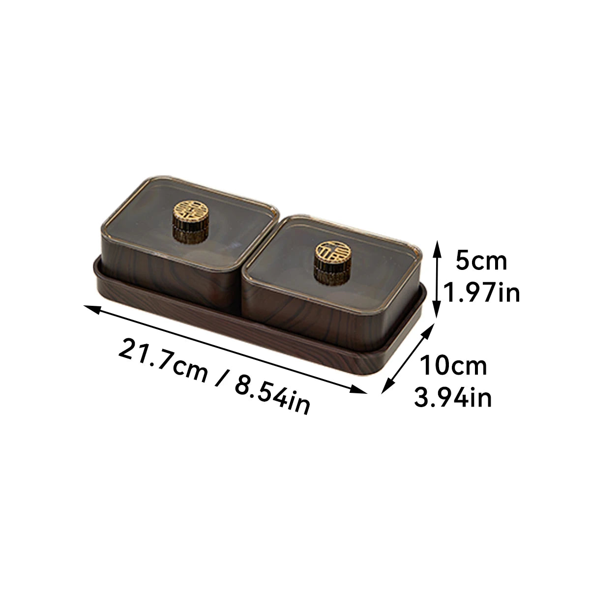 2/4/6 Grids Food Storage Box Moisture-Proof Nut, Dried Fruit, Candy Box Fruit Storage Container for Christmas New Year